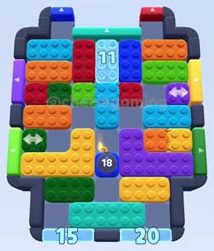 Color Block Jam Level 193 / 1031: Screenshot des Spielfelds