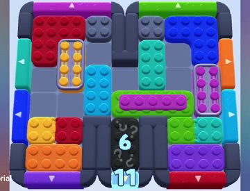 Color Block Jam уровень 1029: скриншот поля