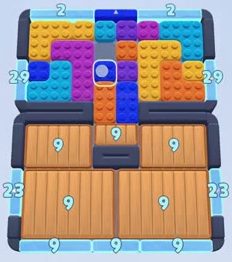 Color Block Jam Level: Screenshot des Spielfelds