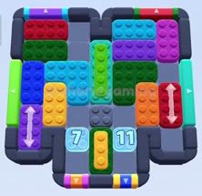 Color Block Jam level 703 / 738: screenshot of the board