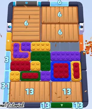 Color Block Jam Level 1669 / 1701 / 2691: Screenshot des Spielfelds
