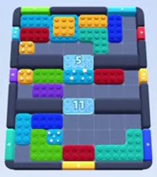 Color Block Jam Level 43: Screenshot des Spielfelds