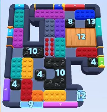 Color Block Jam Level 1190 / 1183 / 2104: Screenshot des Spielfelds