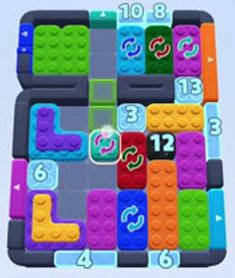 Color Block Jam Level 1268: Screenshot des Spielfelds