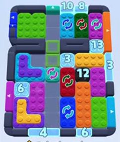 Color Block Jam Level: Screenshot des Spielfelds