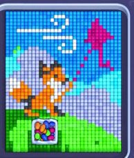 Pixel Flow level 1232: screenshot of the board