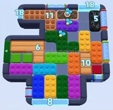Color Block Jam ステージ 1550：盤面のスクリーンショット