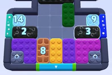 Color Block Jam Level: Screenshot des Spielfelds