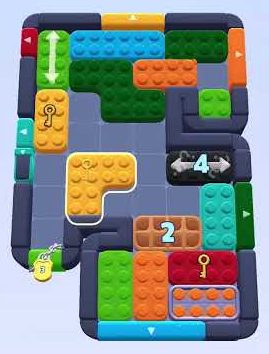 Color Block Jam fase 1490: print do tabuleiro