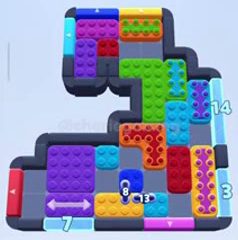 Color Block Jam level 1063: screenshot of the board