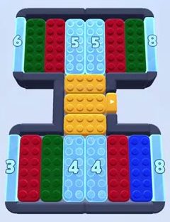 Color Block Jam Level: Screenshot des Spielfelds