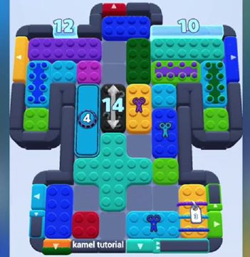 Color Block Jam level 1446: screenshot of the board