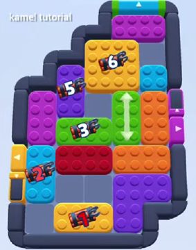 Color Block Jam level 806: screenshot of the board