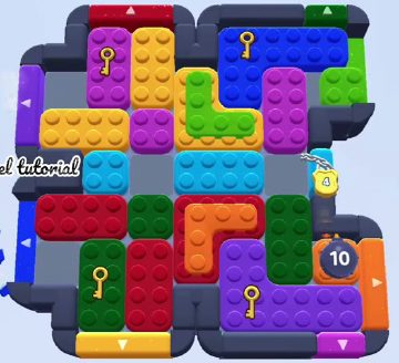 Color Block Jam Level 1648: Screenshot des Spielfelds