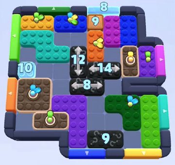 Color Block Jam level 1200: screenshot of the board
