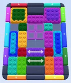 Color Block Jam Level 148 / 536 / 986 / 1659: Screenshot des Spielfelds