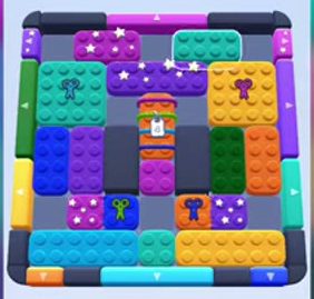 Color Block Jam fase 87 / 409 / 875 / 1481: print do tabuleiro
