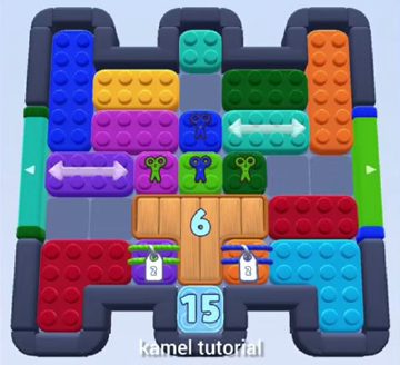 Color Block Jam Level 404 / 798 / 1298 / 2105: Screenshot des Spielfelds
