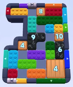 Color Block Jam Level 1236 / 1238 / 1231 / 2136: Screenshot des Spielfelds