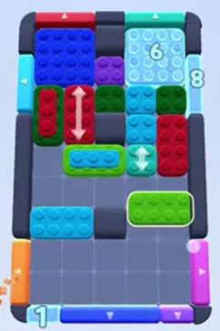 Color Block Jam Level: Screenshot des Spielfelds