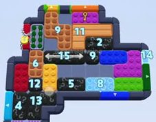 Color Block Jam Level 1591 / 2502: Screenshot des Spielfelds