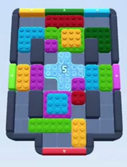Color Block Jam Level 39: Screenshot des Spielfelds