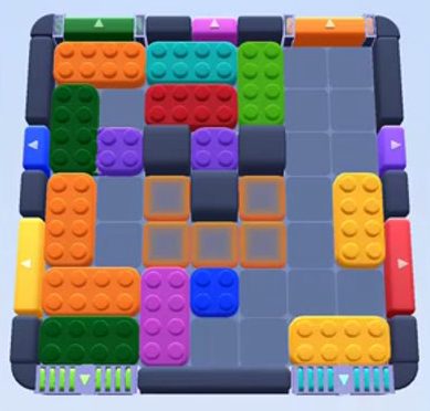 Fase de Color Block Jam: print do tabuleiro