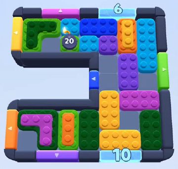 Color Block Jam level 449: screenshot of the board