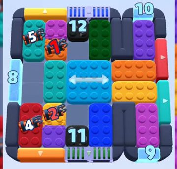 Color Block Jam Level 785 / 786: Screenshot des Spielfelds