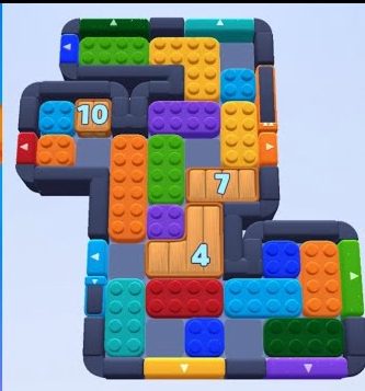 Color Block Jam Level 594: Screenshot des Spielfelds