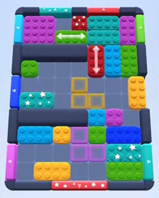Color Block Jam ステージ 136：盤面のスクリーンショット