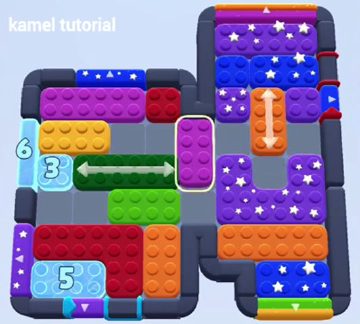 Color Block Jam level 1523: screenshot of the board