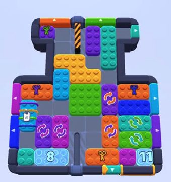 Color Block Jam level 1325 / 1328: screenshot of the board