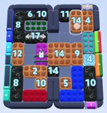 Color Block Jam Level: Screenshot des Spielfelds