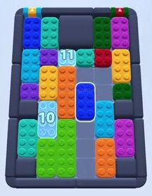 Color Block Jam Level: Screenshot des Spielfelds