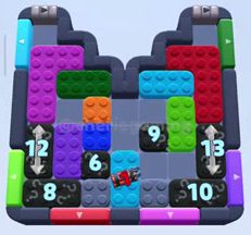 Color Block Jam level 1167 / 1158 / 2072: screenshot of the board