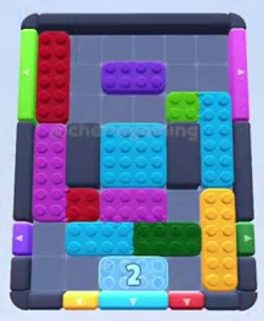 Color Block Jam fase 94 / 482 / 882 / 1488: print do tabuleiro