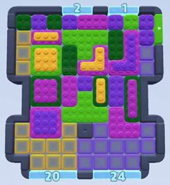 Color Block Jam level: screenshot of the board