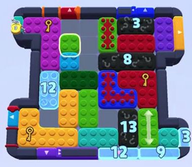 Color Block Jam fase 1514 / 1524: print do tabuleiro