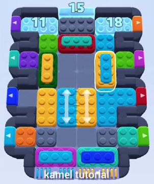 Color Block Jam level 335 / 433 / 729 / 1173: screenshot of the board