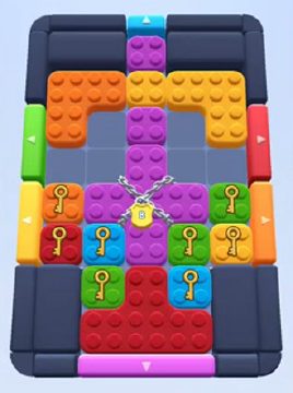 Color Block Jam Level 140 / 528: Screenshot des Spielfelds