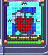 Pixel Flow level 744: screenshot of the board