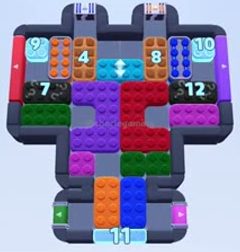 Color Block Jam 레벨 1322 / 1323 / 2229: 보드 스크린샷