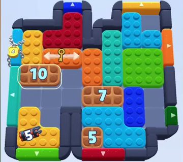 Color Block Jam nivel 905 / 907 / 1806: captura del tablero