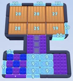 Color Block Jam Level 202: Screenshot des Spielfelds