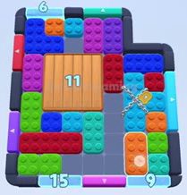 Color Block Jam level: screenshot of the board