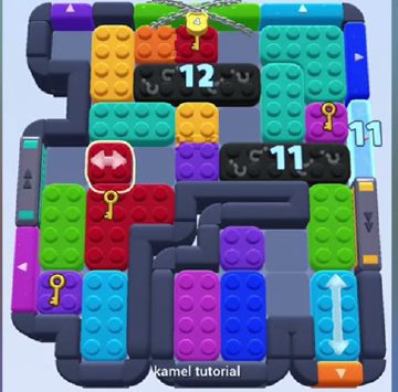 Color Block Jam level 718: screenshot of the board