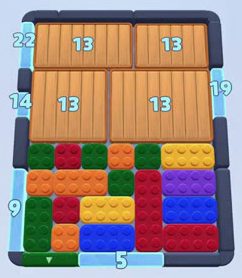 Color Block Jam fase 191: print do tabuleiro