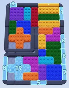 Color Block Jam fase 197: print do tabuleiro