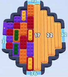 Color Block Jam level: screenshot of the board